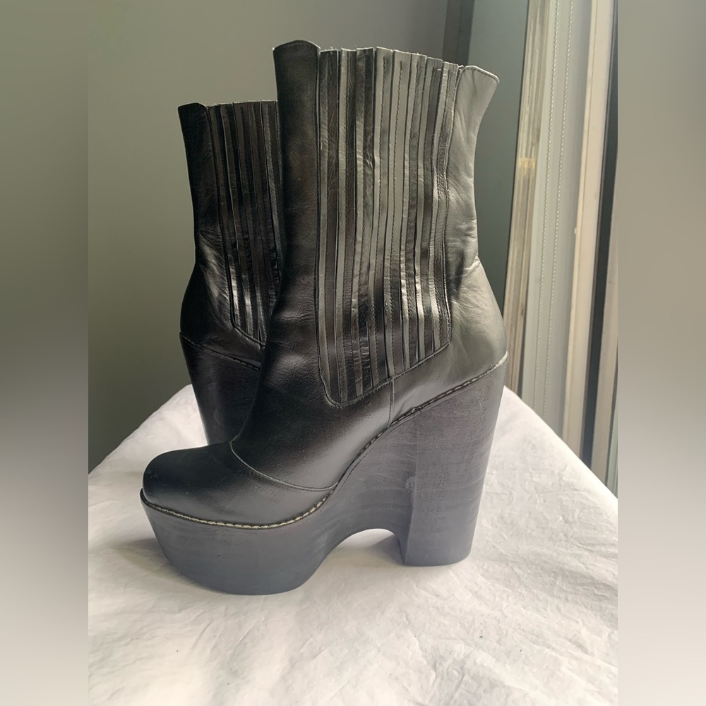 Jeffrey Campbell leather platform boots